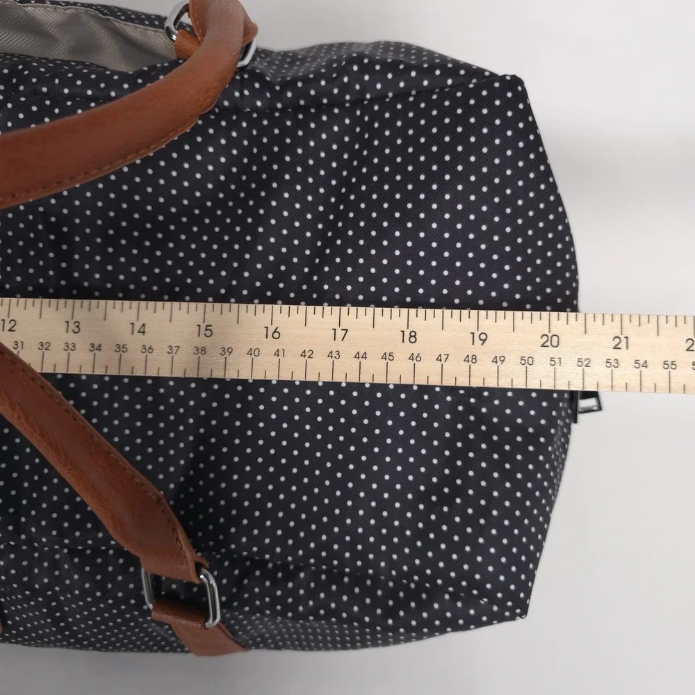 WEEKENDER BAGS 3 pc‎ Shoe Compartment Navy White Polka Dot IBFUN NWOT